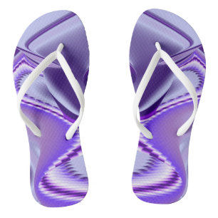 Purple Flower Rainbow Dreams Flip Flops