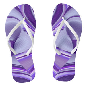 Purple Flower Rainbow Dreams Flip Flops