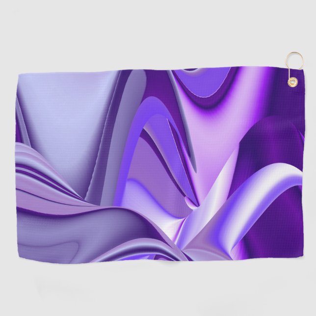 Purple Flower Rainbow Dreams Golf Towel (Horizontal)