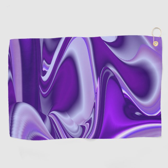 Purple Flower Rainbow Dreams Golf Towel (Horizontal)