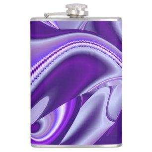 Purple Flower Rainbow Dreams Hip Flask