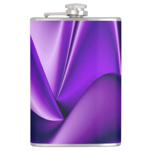 Purple Flower Rainbow Dreams Hip Flask