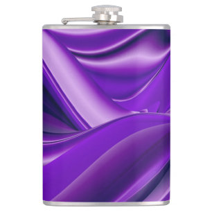 Purple Flower Rainbow Dreams Hip Flask