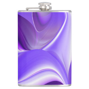 Purple Flower Rainbow Dreams Hip Flask