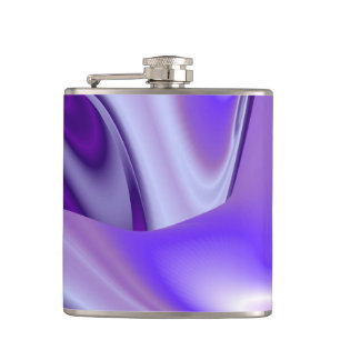 Purple Flower Rainbow Dreams Hip Flask