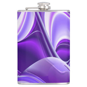 Purple Flower Rainbow Dreams Hip Flask
