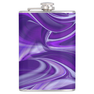 Purple Flower Rainbow Dreams Hip Flask
