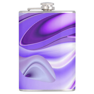 Purple Flower Rainbow Dreams Hip Flask
