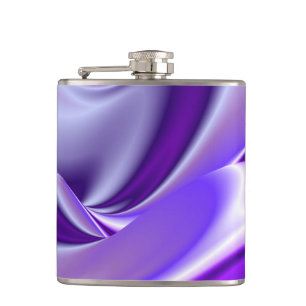 Purple Flower Rainbow Dreams Hip Flask