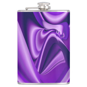 Purple Flower Rainbow Dreams Hip Flask