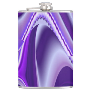 Purple Flower Rainbow Dreams Hip Flask