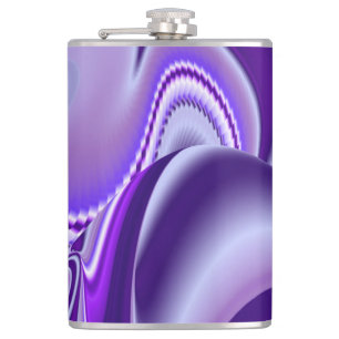 Purple Flower Rainbow Dreams Hip Flask