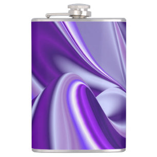 Purple Flower Rainbow Dreams Hip Flask