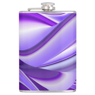Purple Flower Rainbow Dreams Hip Flask