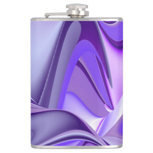 Purple Flower Rainbow Dreams Hip Flask