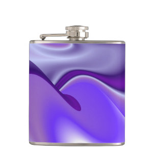 Purple Flower Rainbow Dreams Hip Flask