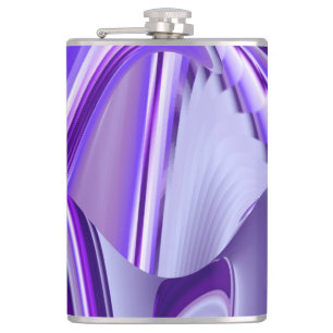 Purple Flower Rainbow Dreams Hip Flask