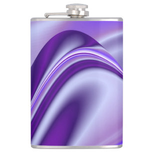 Purple Flower Rainbow Dreams Hip Flask