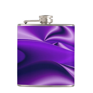 Purple Flower Rainbow Dreams Hip Flask