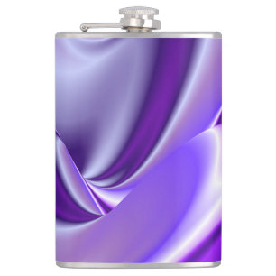 Purple Flower Rainbow Dreams Hip Flask