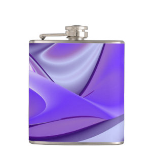 Purple Flower Rainbow Dreams Hip Flask