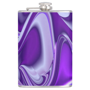 Purple Flower Rainbow Dreams Hip Flask