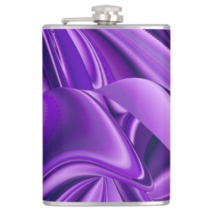 Purple Flower Rainbow Dreams Hip Flask