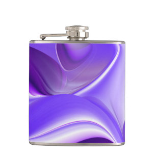 Purple Flower Rainbow Dreams Hip Flask