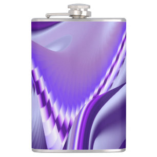 Purple Flower Rainbow Dreams Hip Flask