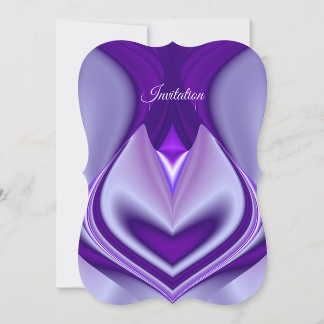 Purple Flower Rainbow Dreams Invitation (Front)