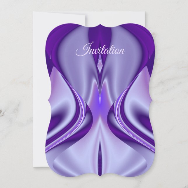 Purple Flower Rainbow Dreams Invitation (Front)