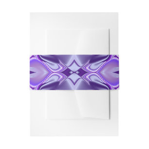 Purple Flower Rainbow Dreams Invitation Belly Band
