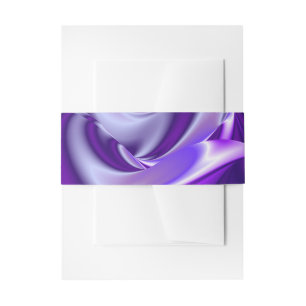 Purple Flower Rainbow Dreams Invitation Belly Band