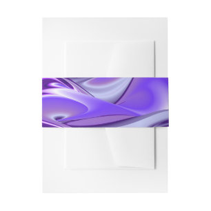 Purple Flower Rainbow Dreams Invitation Belly Band