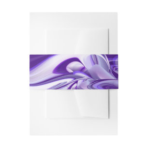 Purple Flower Rainbow Dreams Invitation Belly Band