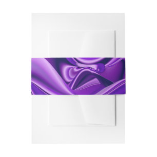 Purple Flower Rainbow Dreams Invitation Belly Band