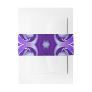 Purple Flower Rainbow Dreams Invitation Belly Band