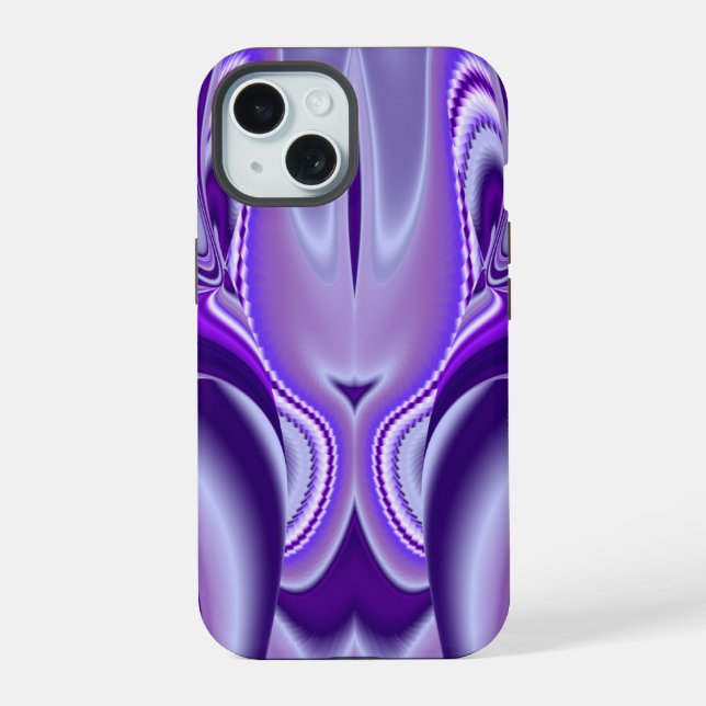 Purple Flower Rainbow Dreams iPhone 15 Case (Back)