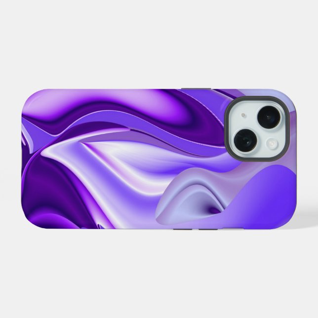 Purple Flower Rainbow Dreams iPhone 15 Case (Back Horizontal)