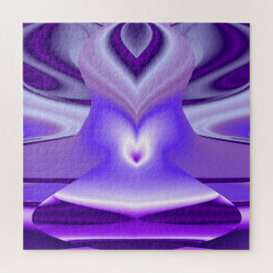 Purple Flower Rainbow Dreams Jigsaw Puzzle