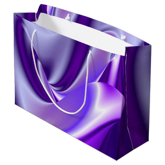 Purple Flower Rainbow Dreams Large Gift Bag (Back Angled)