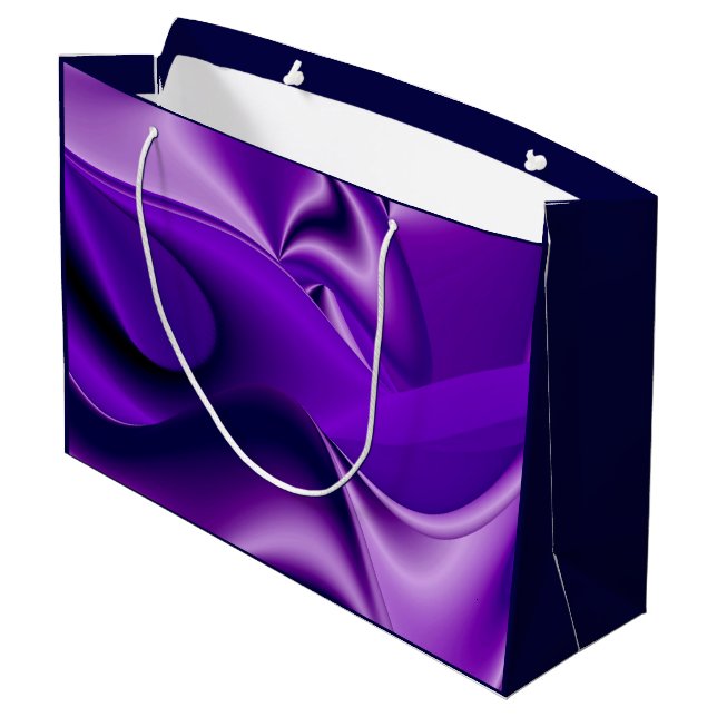 Purple Flower Rainbow Dreams Large Gift Bag (Back Angled)