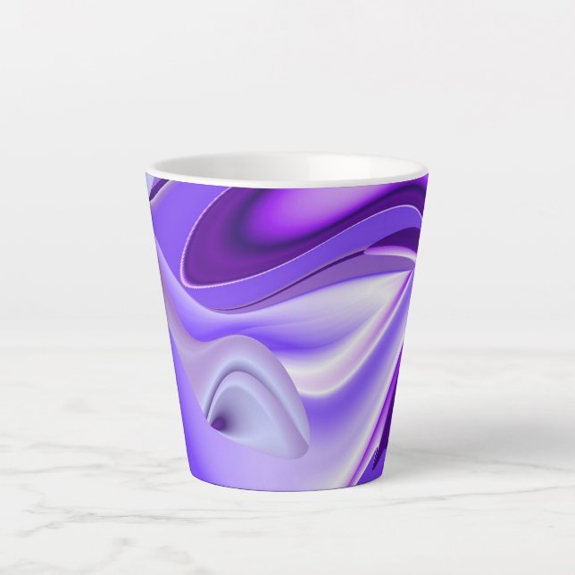 Purple Flower Rainbow Dreams Latte Mug (Front)