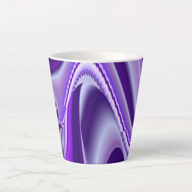 Purple Flower Rainbow Dreams Latte Mug (Front)