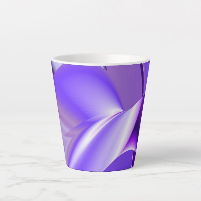 Purple Flower Rainbow Dreams Latte Mug (Front)