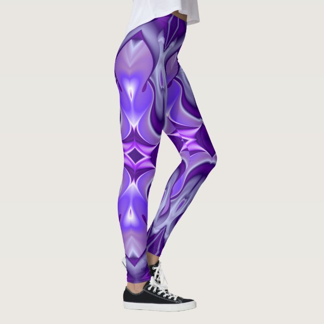 Purple Flower Rainbow Dreams Leggings (Right)