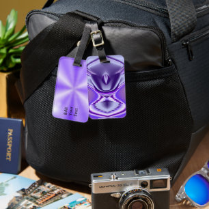 Purple Flower Rainbow Dreams Luggage Tag