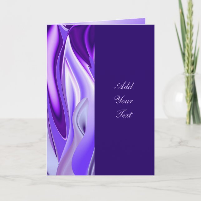 Purple Flower Rainbow Dreams Note Card (Front)