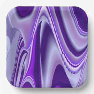 Purple Flower Rainbow Dreams Paper Plate
