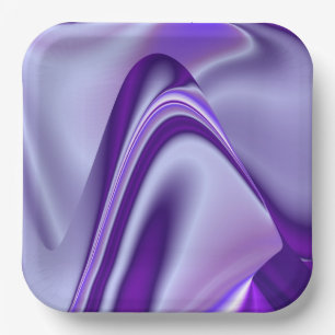 Purple Flower Rainbow Dreams Paper Plate